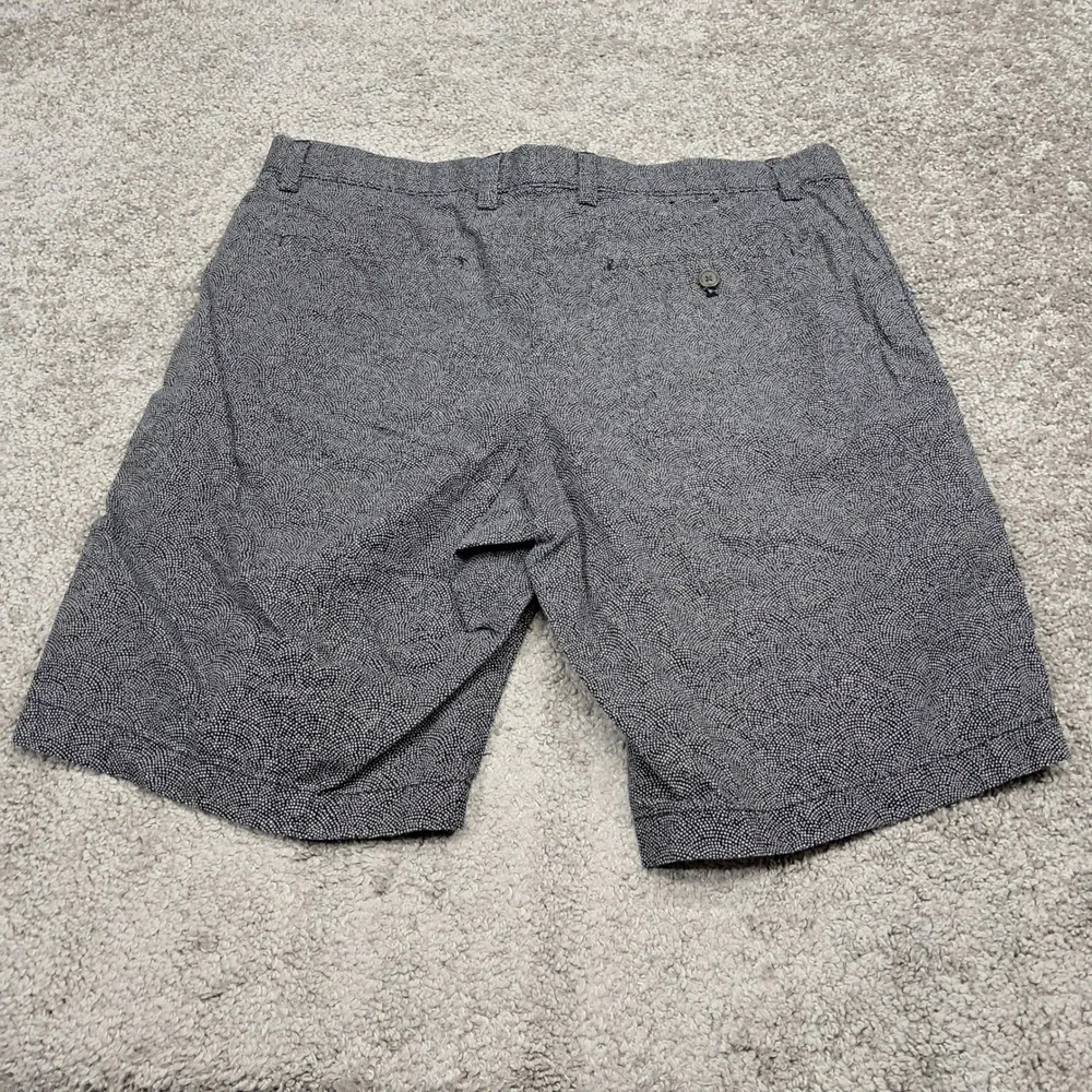 Banana Republic Aiden Slim Fit Shorts Mens 34 Navy Blue White Micro‎ Dot Print
